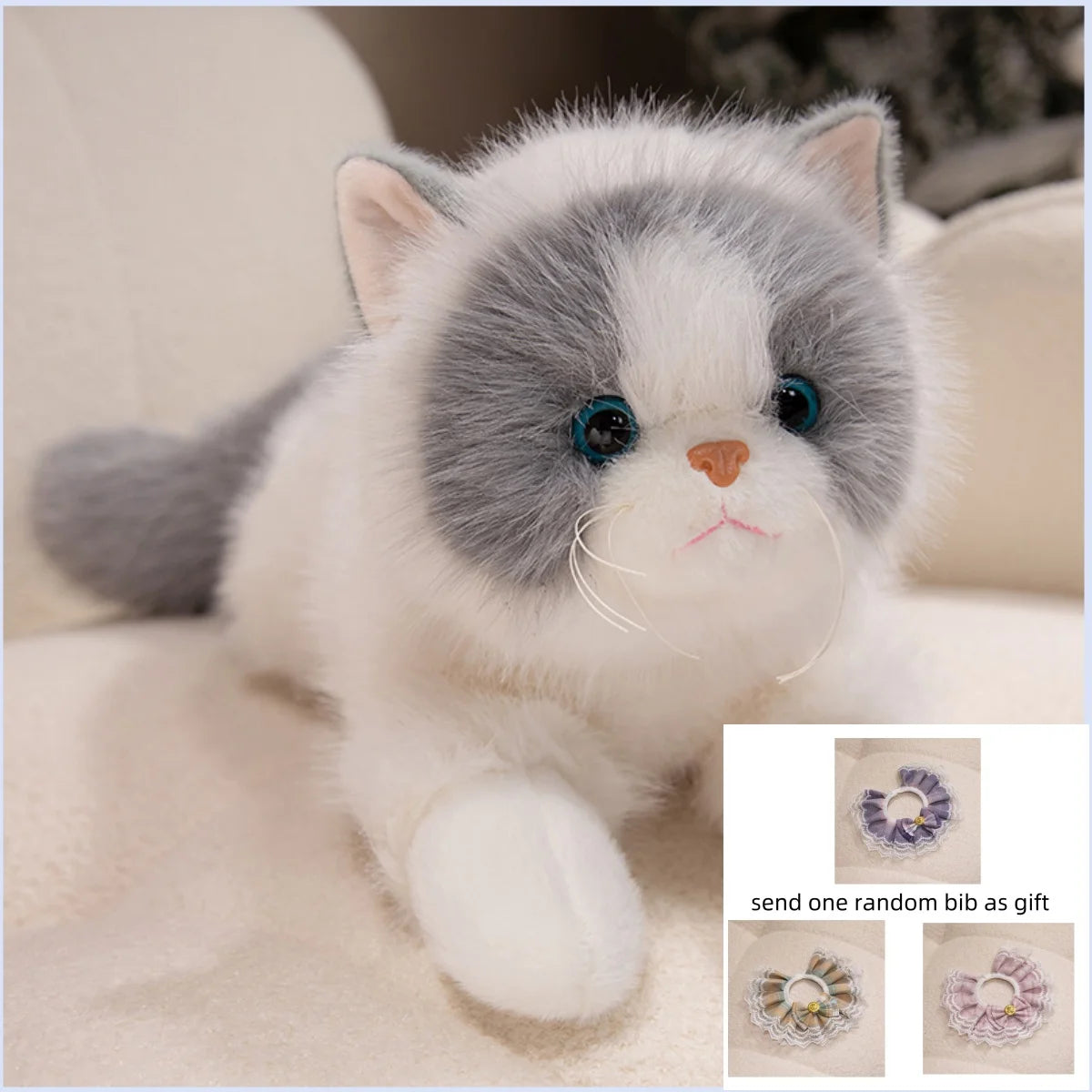 Shadow the Realistic Fluffy Black Cat Snuggle Plush