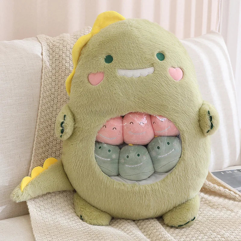 Kawaii Mini Koala Bunny Dino Snuggle Plushie Bag Set
