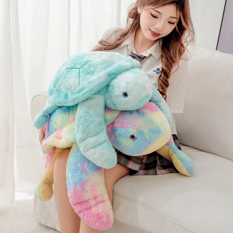 Colorful Chubby Turtle Kawaii Plushie Pillow
