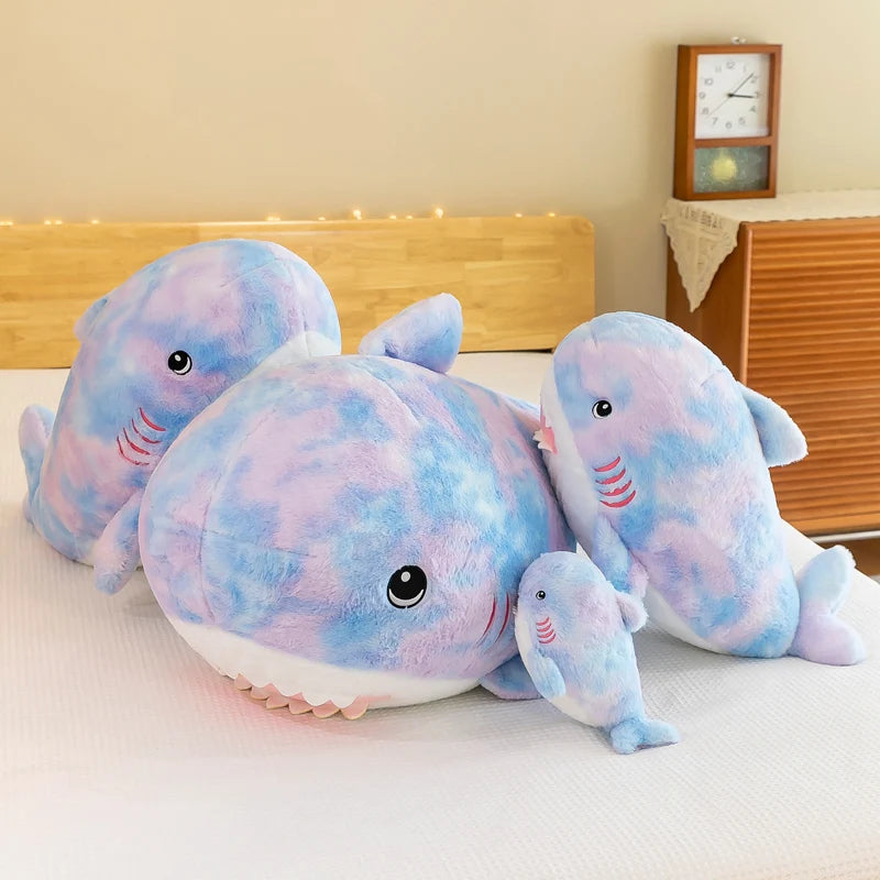 Wiggly Rainbow Shark Snuggle Plushie