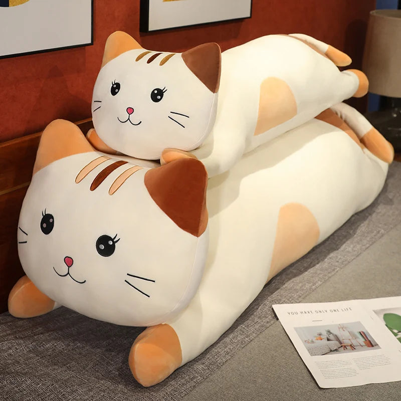 Squishy the Kawaii Lying Cat Plush Pillow