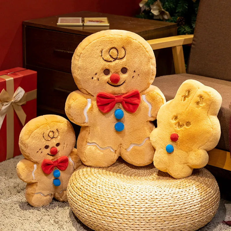 Ginger the Kawaii Gingerbread Cookie Rabbit Pillow