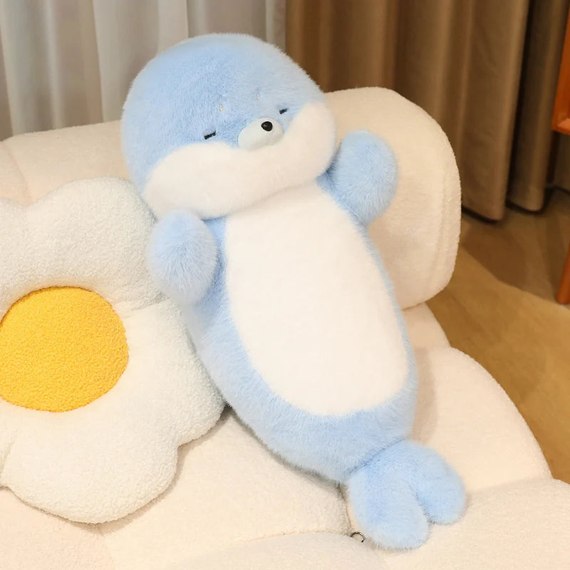 Snowy the Lifelike Kawaii Seal Sea Otter Snuggle Plushie