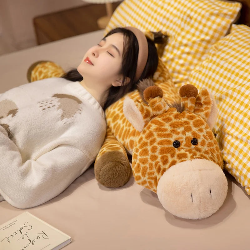Goldie the Sleepy Giant Giraffe Floor Plush