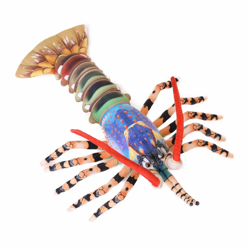 Clawdia the Vivid Colorful Lobster Throw Pillow Plush