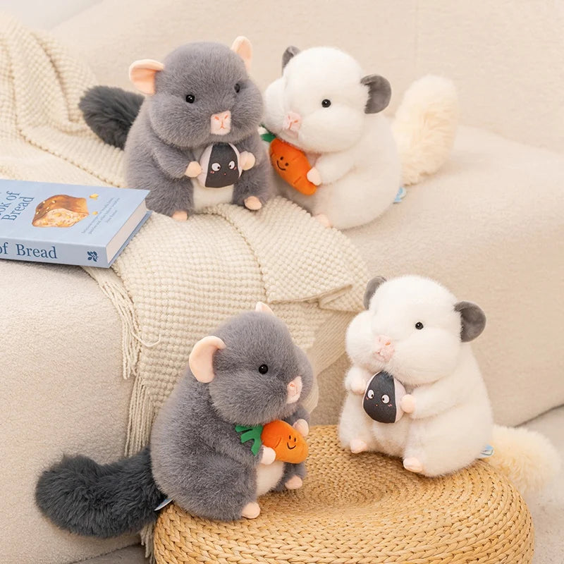 Hammy the Kawaii Golden Bear Mouse Carrot Snuggle Plushie