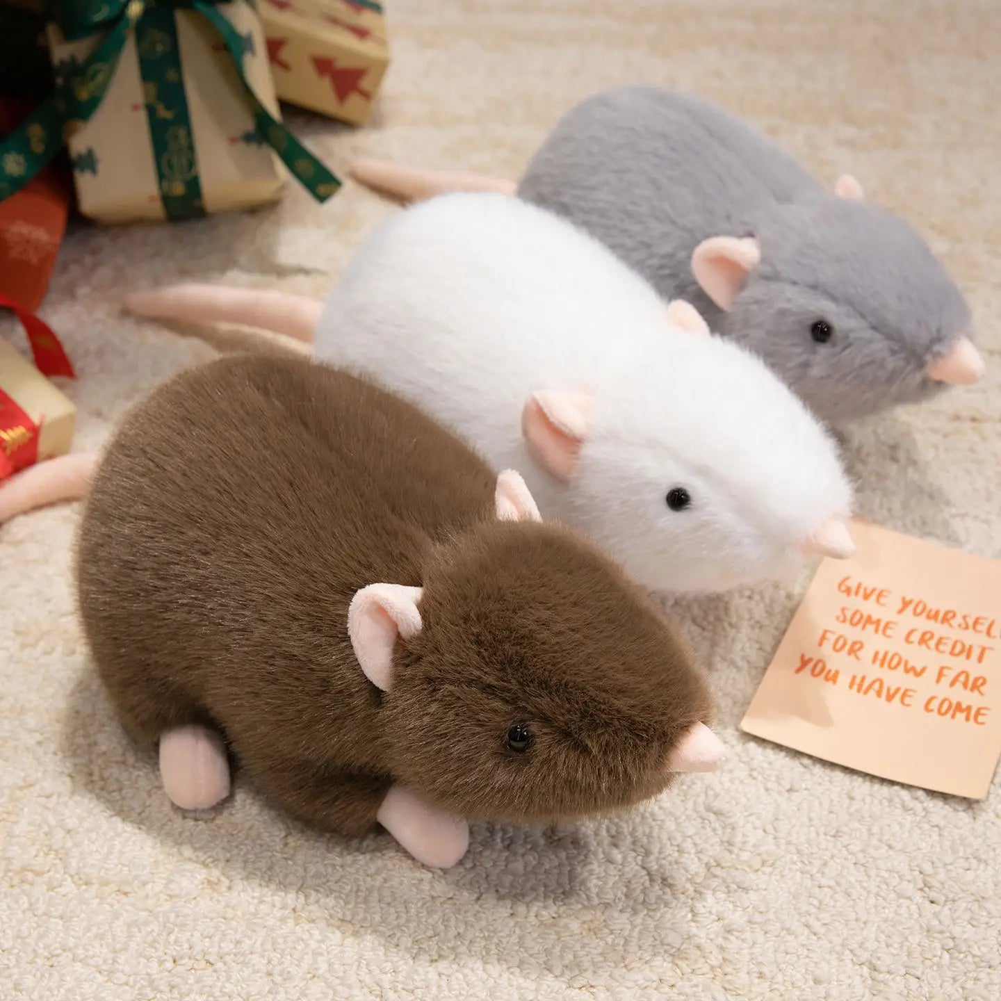 Squeaky the Kawaii Simulated Mouse Rat Plushie