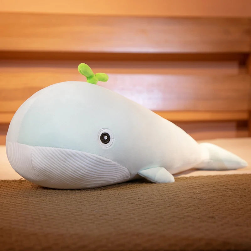 Moby the Kawaii Giant Soft Blue Whale Snuggle Plush