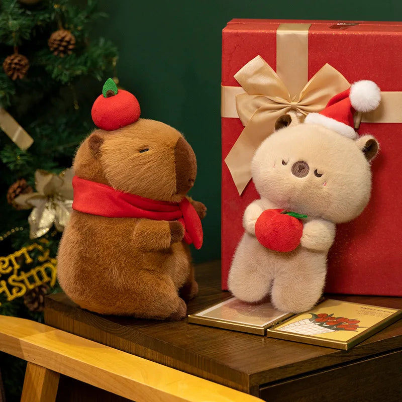 Capy the Festive Santa Hat Kawaii Capybara Plushie