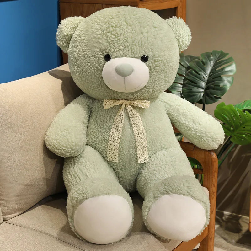 Giant Bow Tie Bear Kawaii Oversized Snuggle Plushie