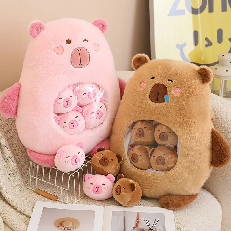 Capy the Squishy Six-Ball Capybara Bag Plush