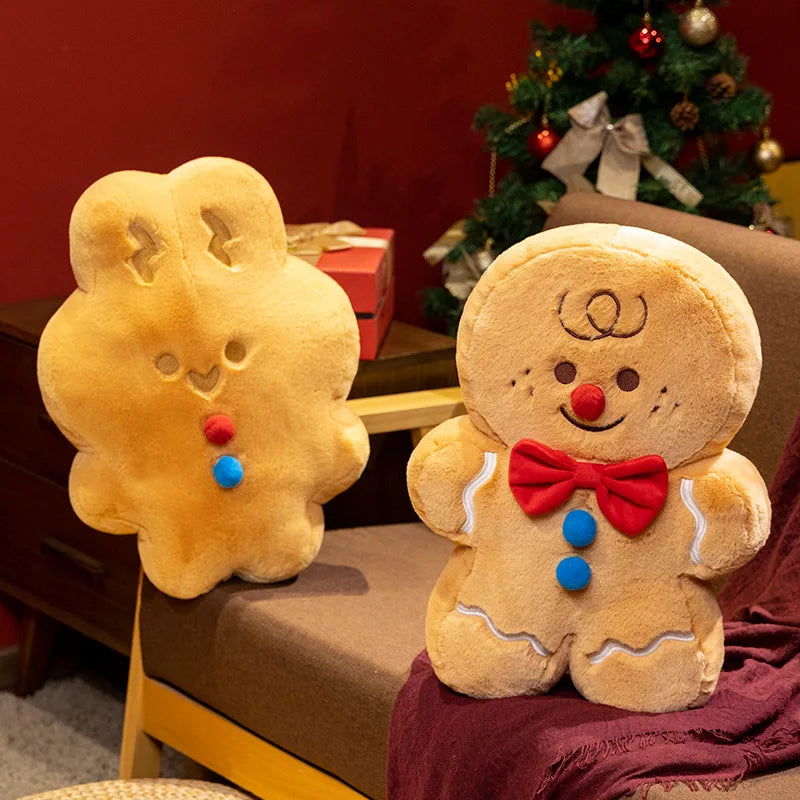 Ginger the Kawaii Gingerbread Cookie Rabbit Pillow