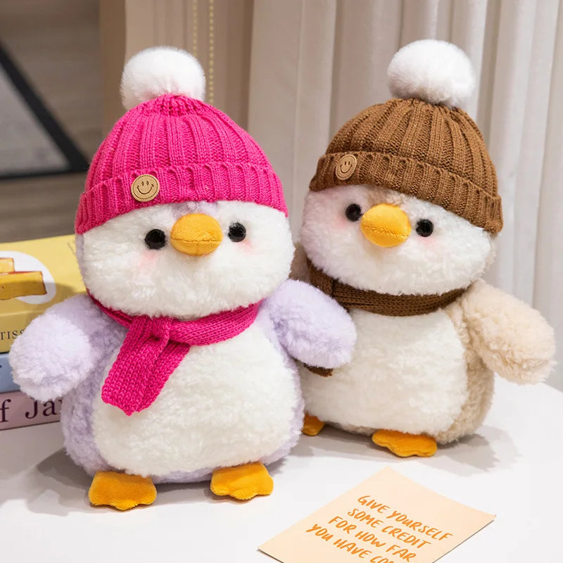 Hatty the Kawaii Hat-Wearing Penguin Snuggle Plush Pillow