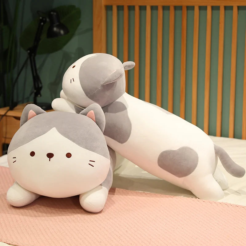 Long Drowsy Snuggle Cat Plushie