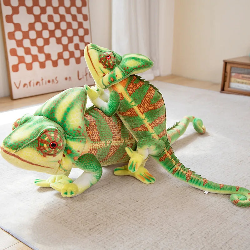 Lifelike Lounging Chameleon Kawaii Plushie