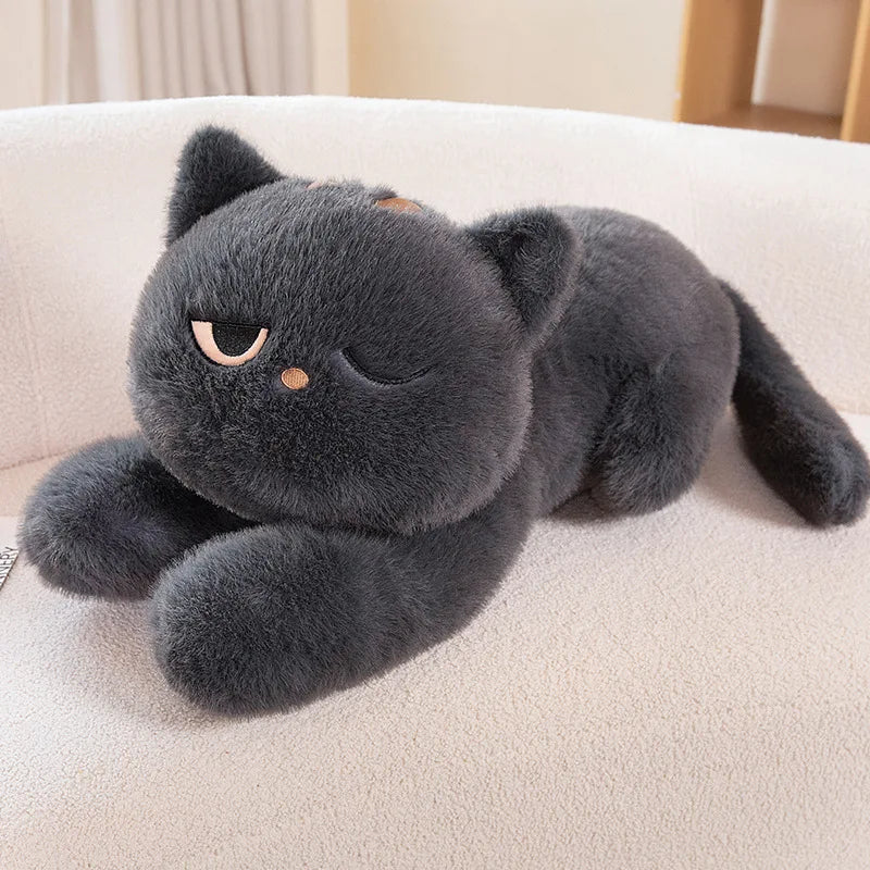 Nyx the Sleepy Black Cat Snuggle Pillow