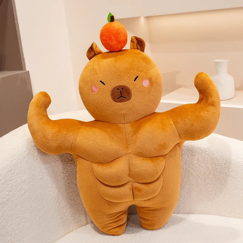 Muscles the Chonky Funny Capybara Snuggle Plushie