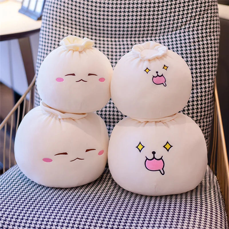 Dimsum the Kawaii Dumpling Bun Plush Pillow