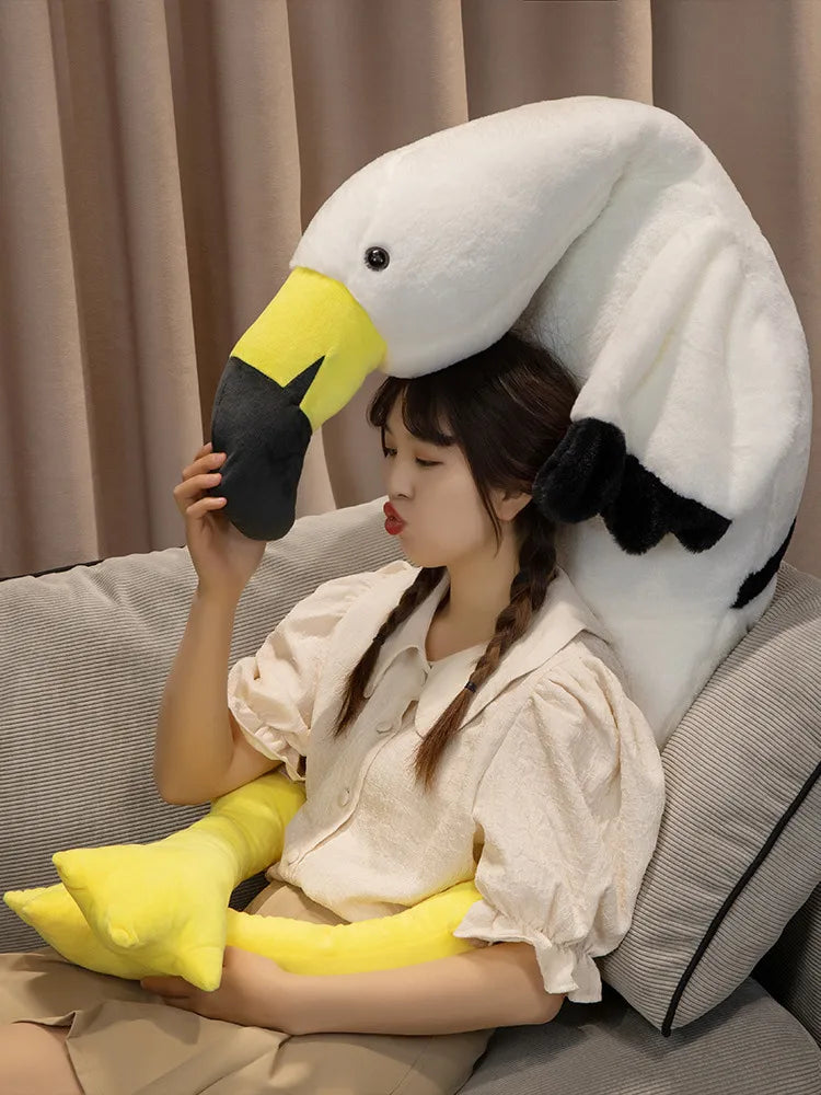 Flamingo the Giant Soft Heart-Shaped Leg Plush Pillow