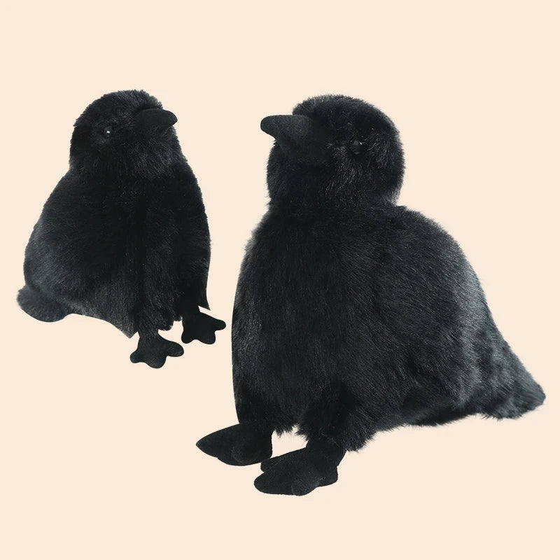 Raven the Chubby Simulation Black Crow Bird Plushie