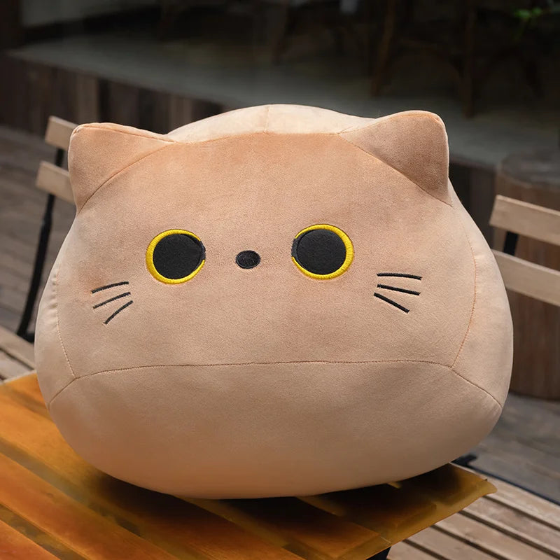 Shadow the Chonky Black Cat Shaped Plush Pillow