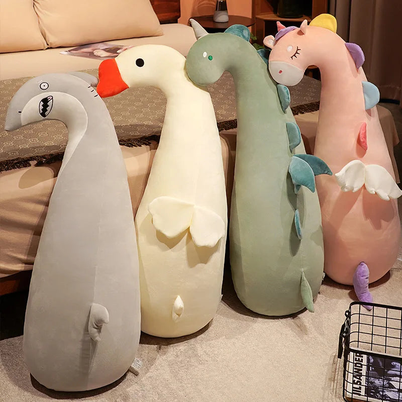 Pillowy Giant Unicorn Dinosaur Goose Bed Surround Plush