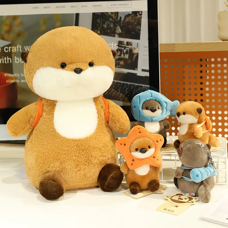 Ottie the Fluffy Baby Kawaii Otter Starfish Snuggle Plushie