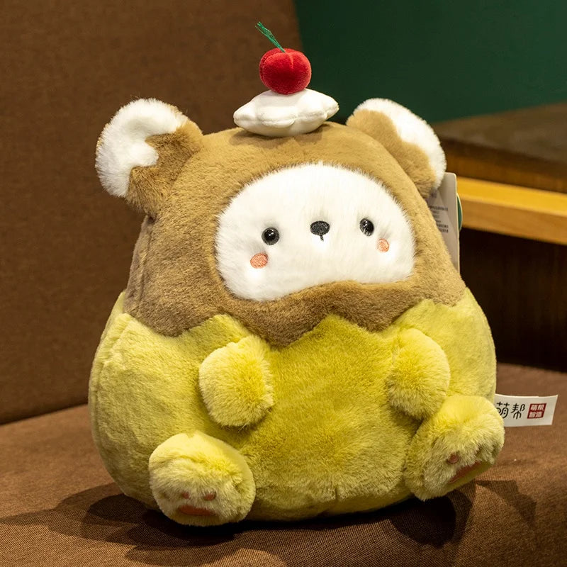 Kawaii Birthday Cake Bear Friends Snuggle Plush Pillow