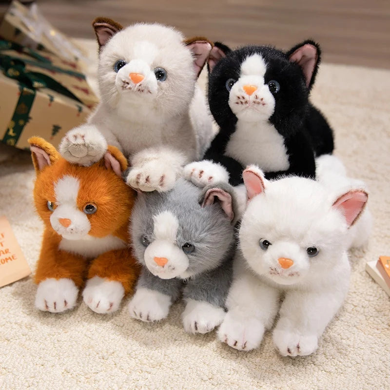 Mittens the Fluffy Lying Kitten Cat Simulation Plushie