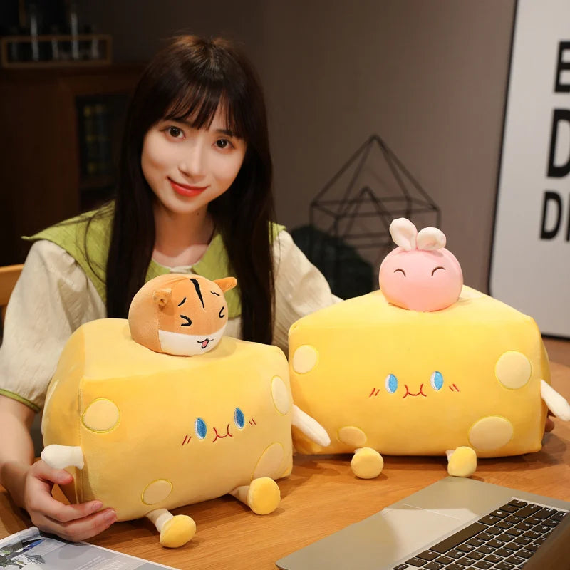 Gouda the Squishy Simulation Cheese Plush Pillow