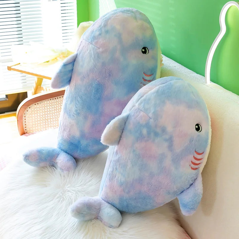 Wiggly Rainbow Shark Snuggle Plushie