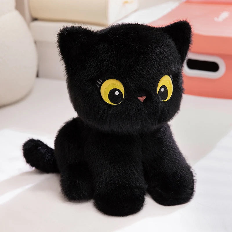 Shadow the Sitting Black Cat Snuggle Pillow