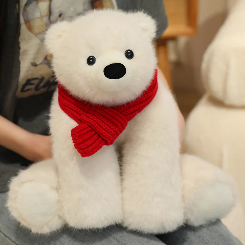 Frosty the Scarf-Wearing Polar Bear Room Plushie