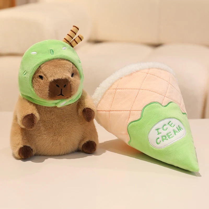 Capy the Colorful Ice Cream Kawaii Capybara Plushie