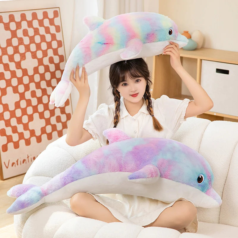 Dolphy the Giant Sleepy Kawaii Dolphin Plush Pillow