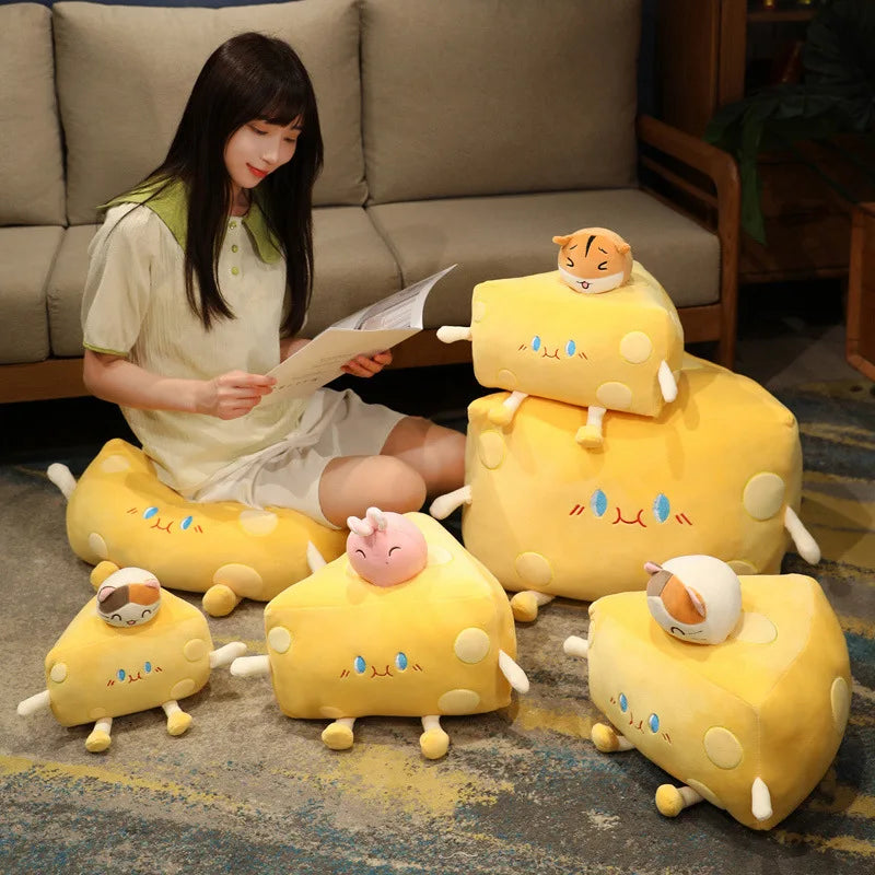 Gouda the Squishy Simulation Cheese Plush Pillow