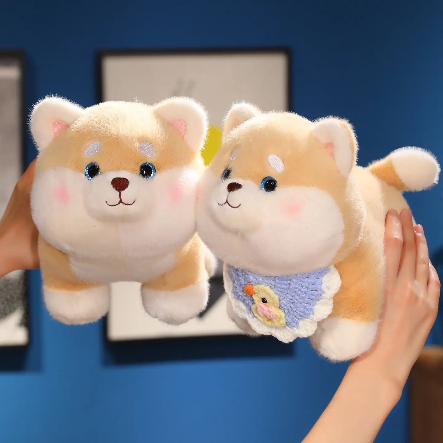 Shiba the Cozy Scarf Kawaii Puppy Snuggle Plushie