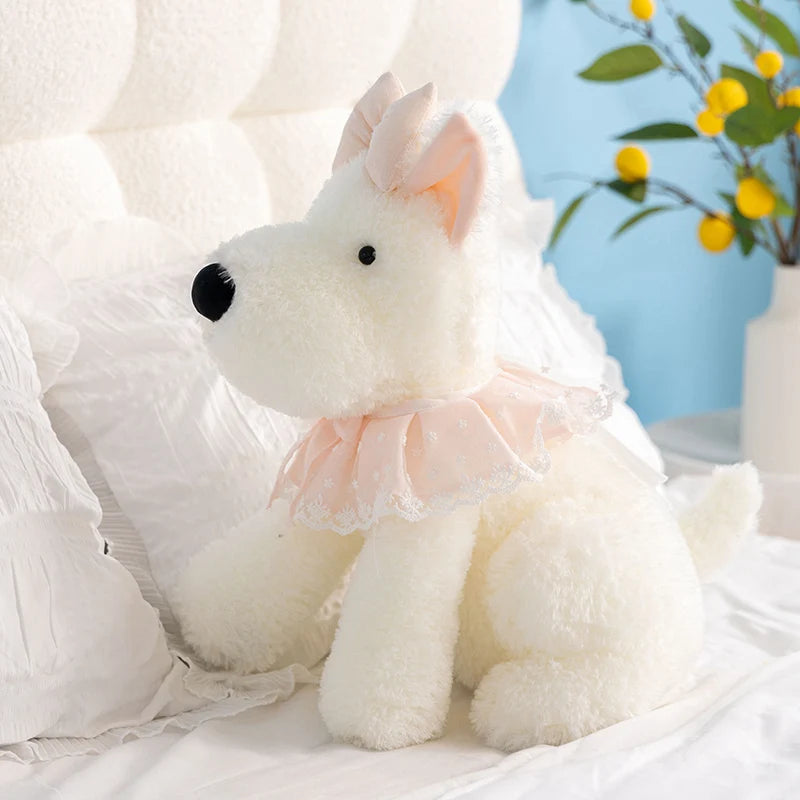 Chubby Kawaii Westie White Terrier Snuggle Plush Pillow