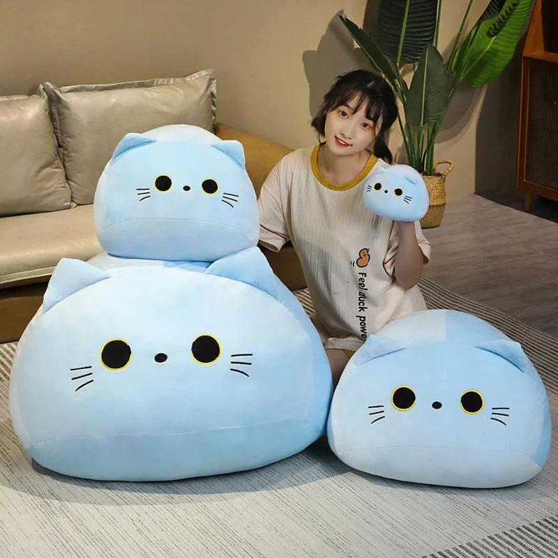 Shadow the Chonky Black Cat Shaped Plush Pillow