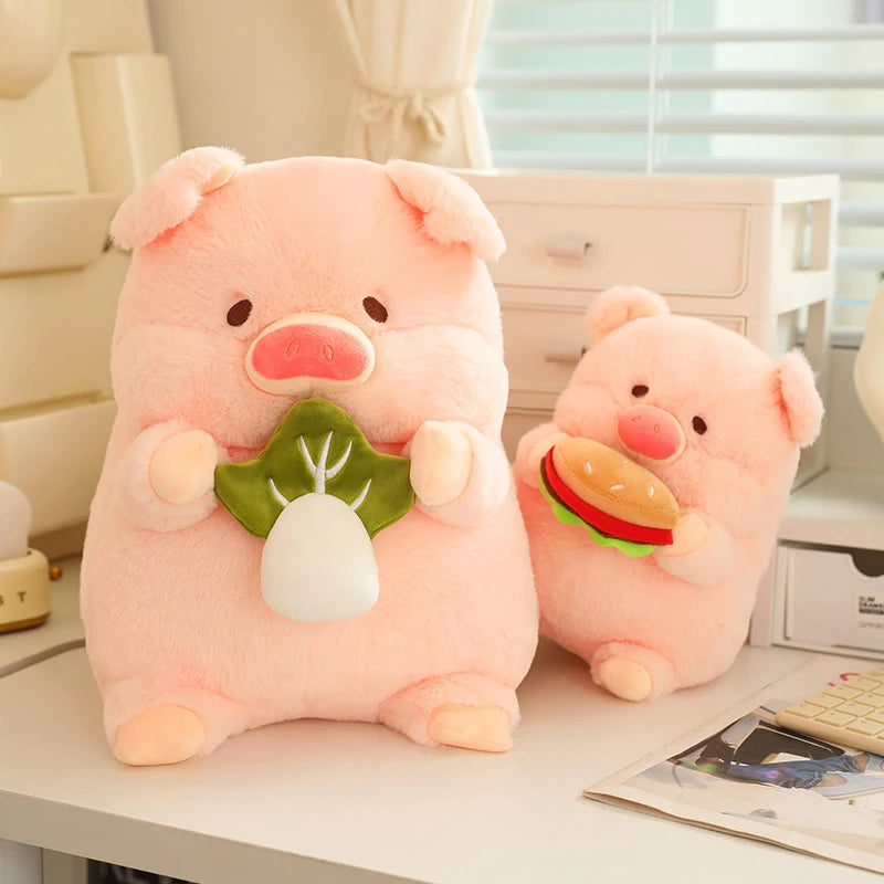 Piggy the Fluffy Hamburger Cabbage Pig Plushie