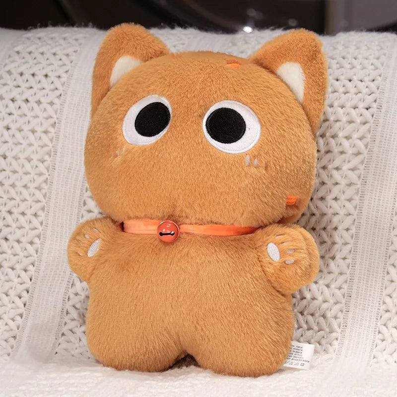 Shadow the Kawaii Big-Eyed Black Cat Snuggle Plush Pillow