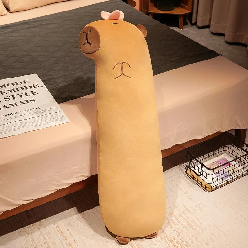 Capo the Chonky Brown Capybara Sleeping Pillow Plush