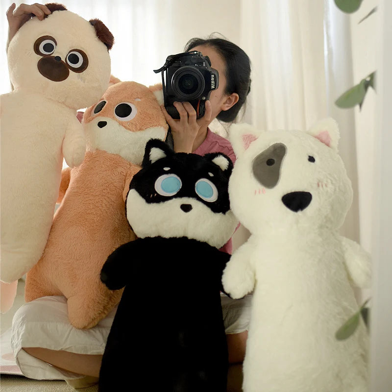 Long Kawaii Sleeping Cat Puppy Cozy Nap Plush Pillow