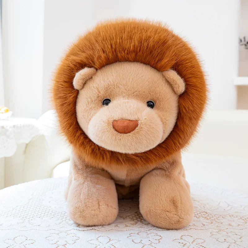 Roary the Furry Sitting Lion Plush Pillow