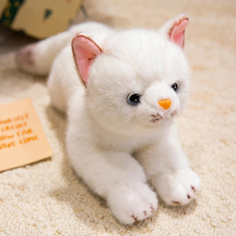 Mittens the Fluffy Lying Kitten Cat Simulation Plushie