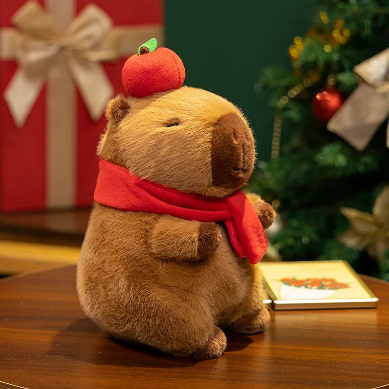 Capy the Festive Santa Hat Kawaii Capybara Plushie