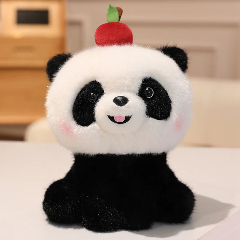 Chubby Sitting Kawaii Panda Bear Cow Snuggle Plushie