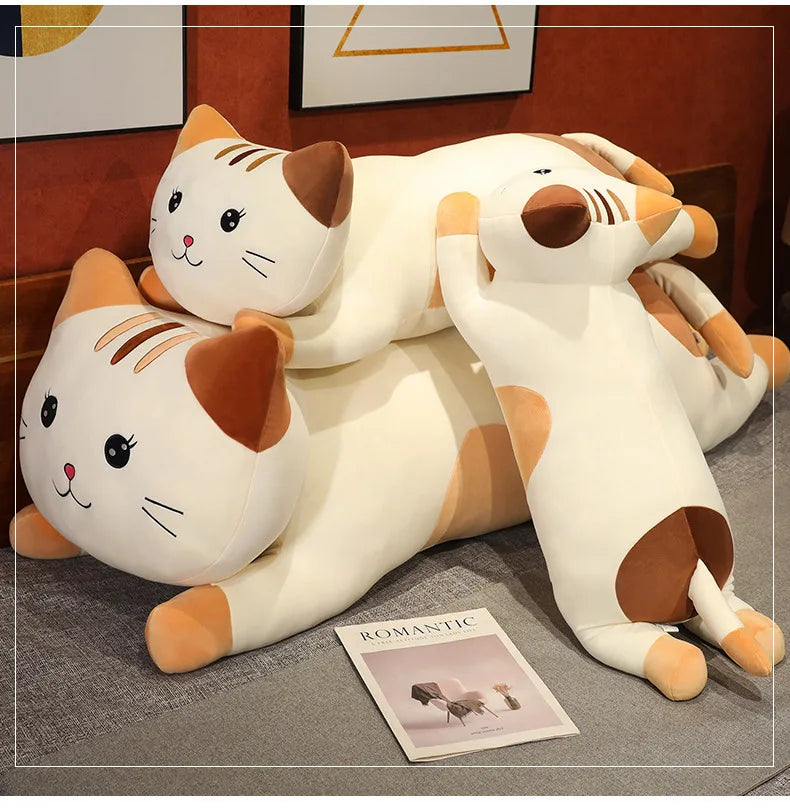 Squishy the Kawaii Lying Cat Plush Pillow