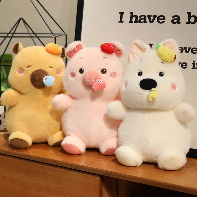 Capy the Jiggly Pull-String Kawaii Piggy Capybara Plush