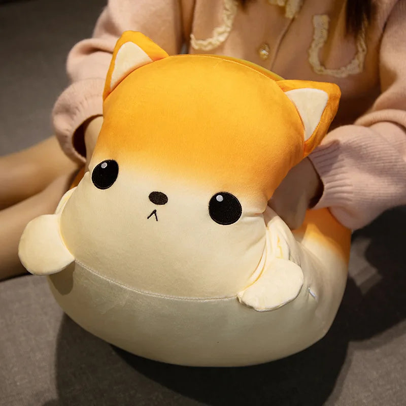 Toasty the Kawaii Bread Cat Snuggle Pillow Plush